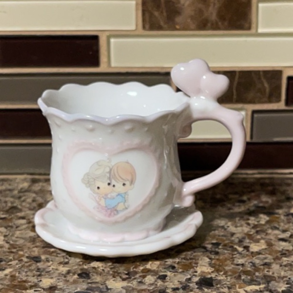 Precious Moments Porcelain Tea Cup and Saucer